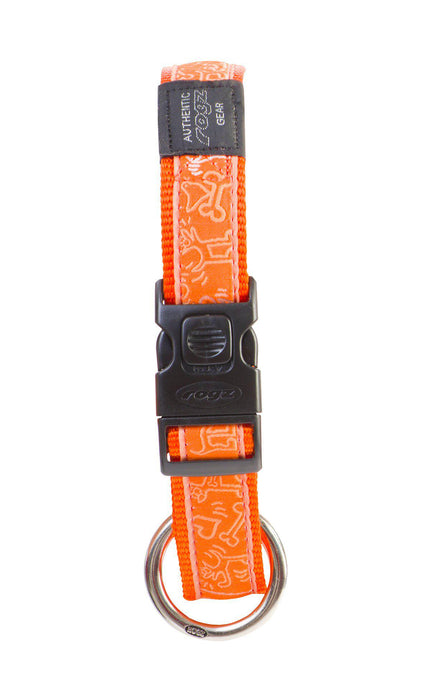 Rogz - fancy dress halsband s orange doodle 11mm 20-31cm