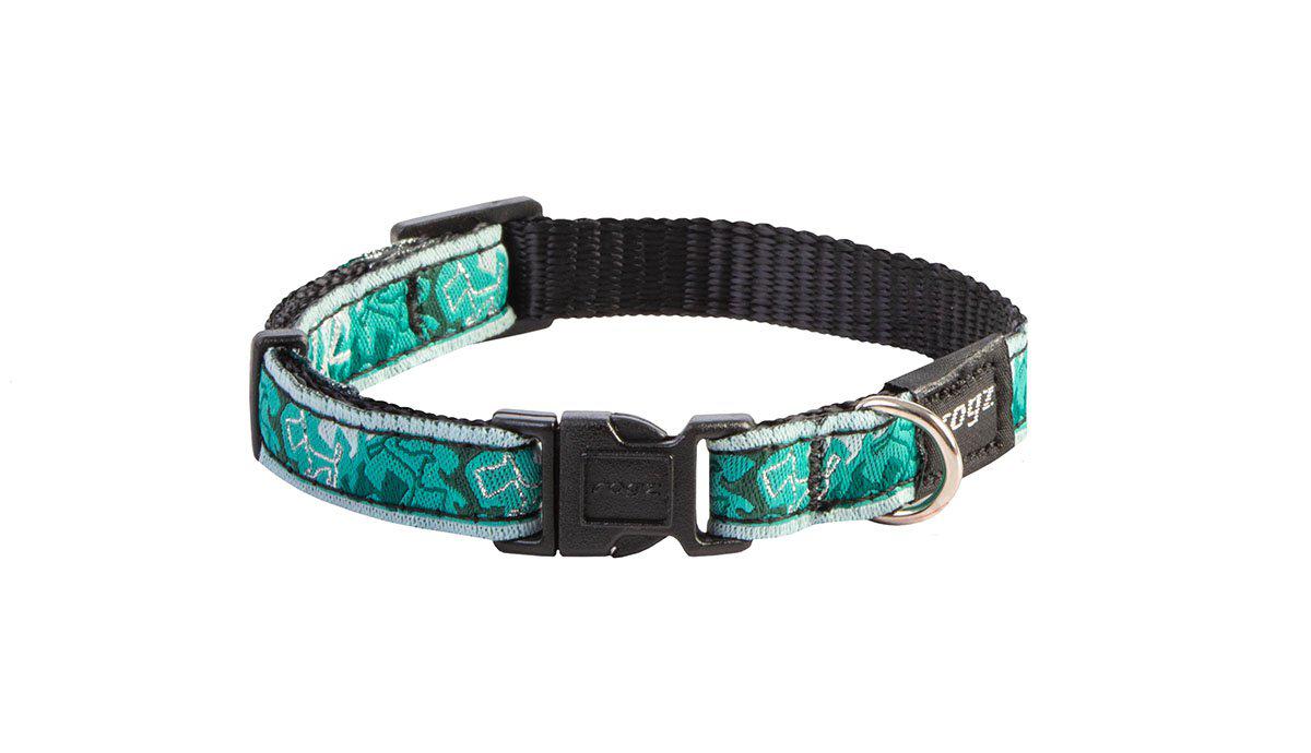 Rogz - fancy dress halsband s mint black 11mm 20-31cm