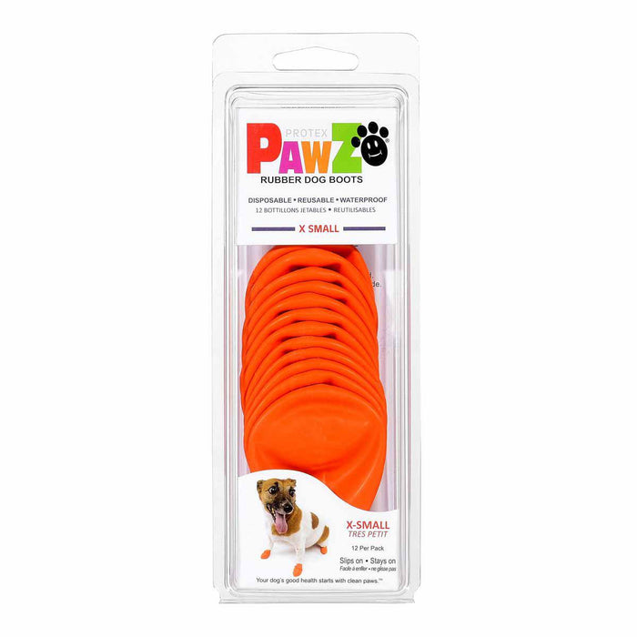 Pawz Dog Boots - color xs orange