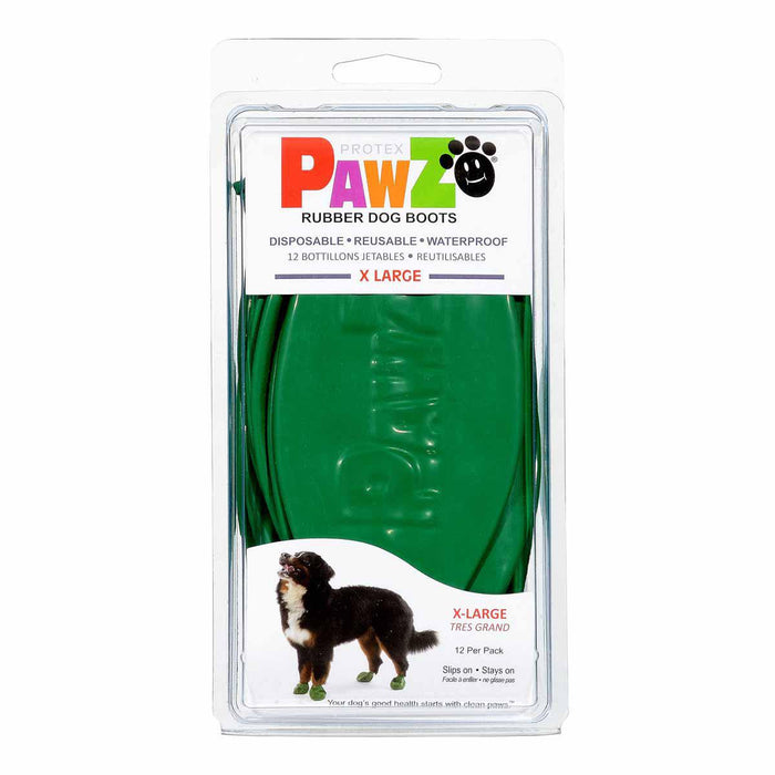 Pawz Dog Boots - color xl green