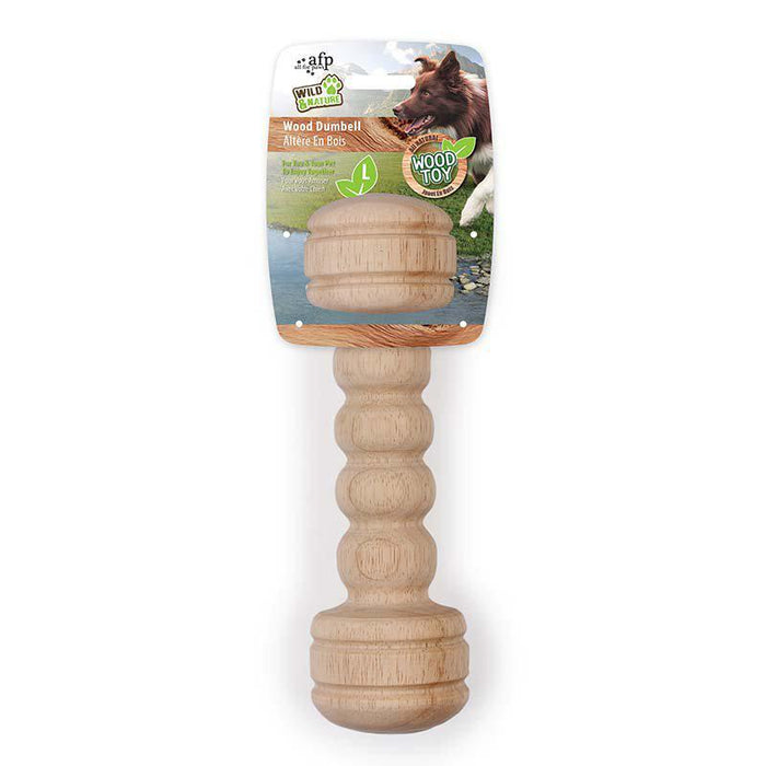 All For Paws - hundleksak wild & nature wood dumbell l21cm