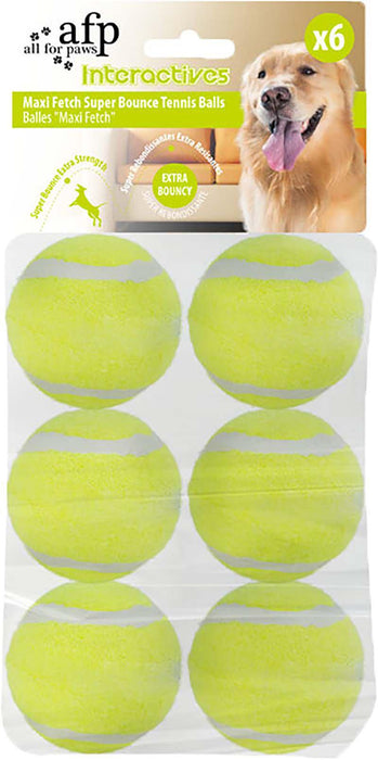 All For Paws - hundleksak hyper fetch super bounce tennisboll 6-pack ø6.5cm