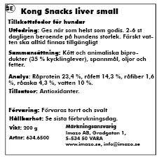 Kong - snacks liver s 198g