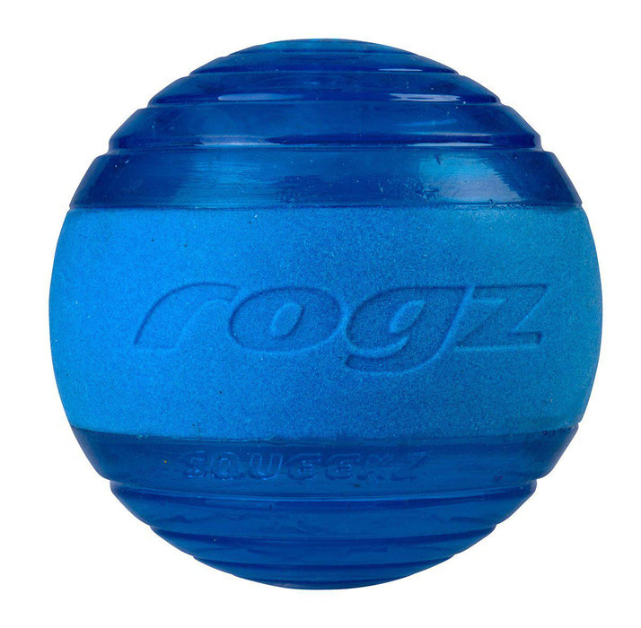 Rogz - squeekz ball blå 6,4cm