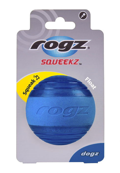 Rogz - squeekz ball blå 6,4cm