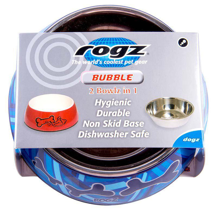 Rogz - skål bubble s navy blå 160ml