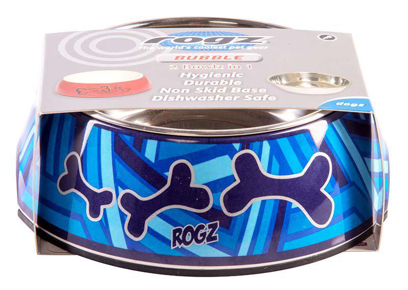 Rogz - skål bubble s navy blå 160ml