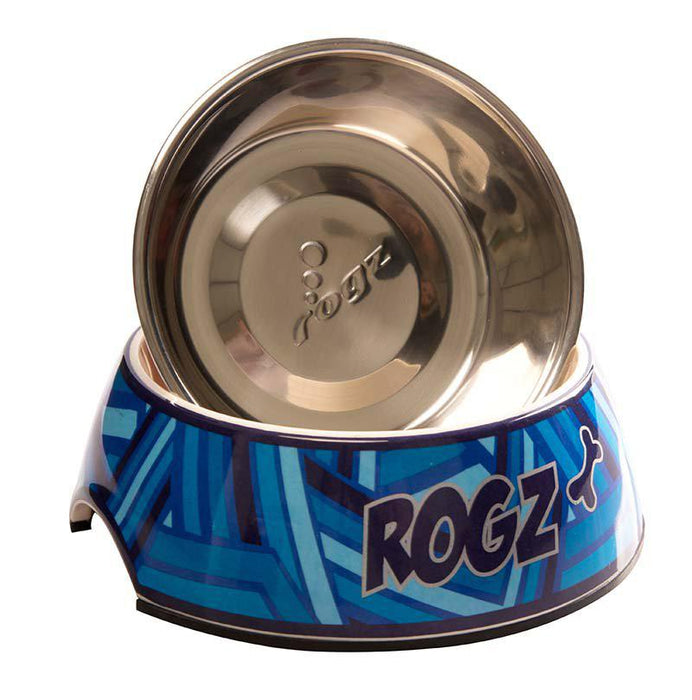 Rogz - skål bubble s navy blå 160ml