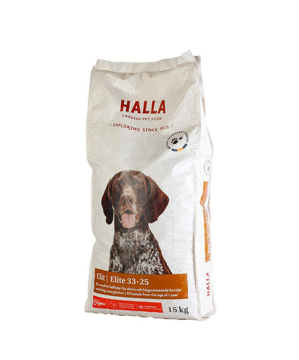 Halla - hundfoder elit 33-25 15kg