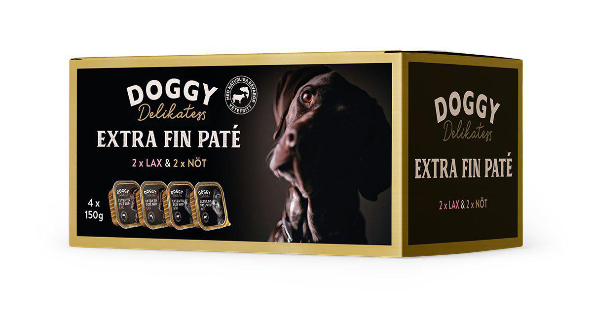 Doggy - delikatesspaté multibox nöt&lax