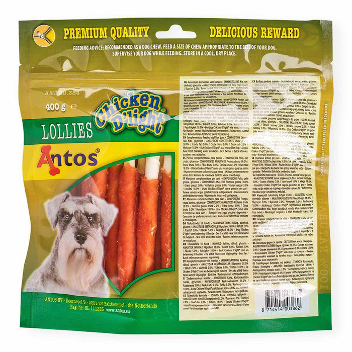 Antos - hundsnacks chicken d'light lollies 400g