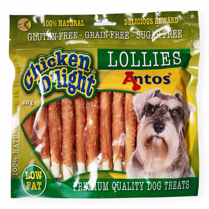 Antos - hundsnacks chicken d'light lollies 400g