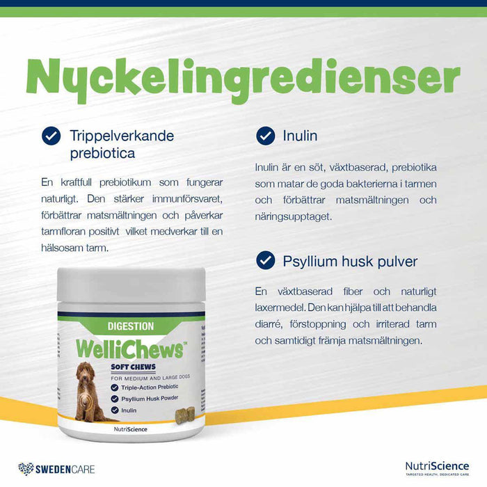 Swedencare - wellichews digestion small dog/cat se/fi120 st