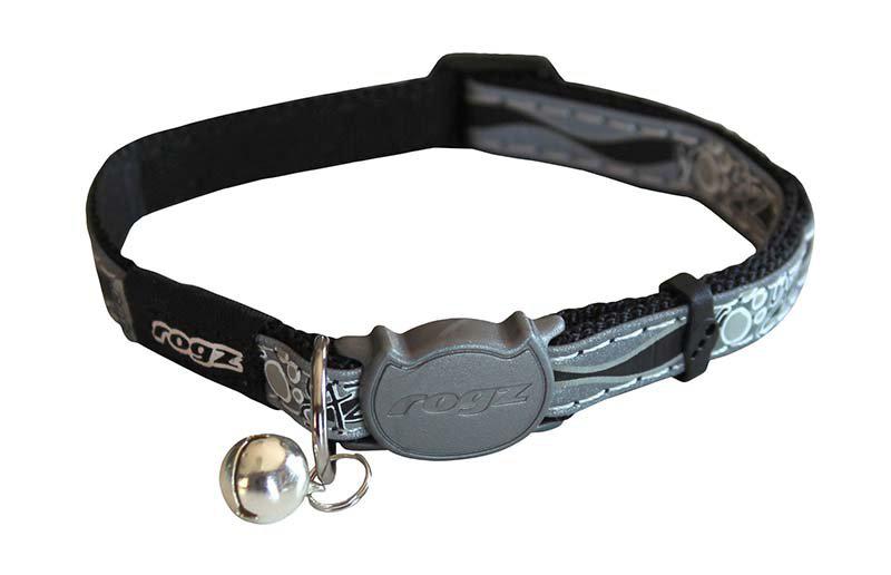 Rogz - nightcat halsband s svart 11mm 20-31cm