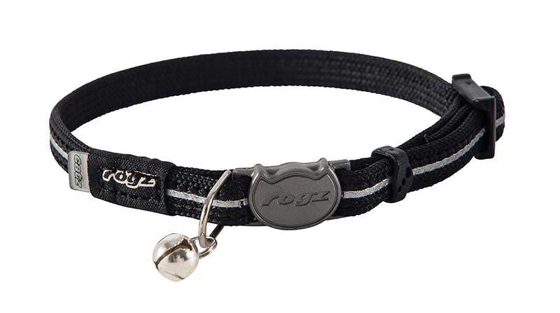 Rogz - alleycat halsband xs svart 8mm 16,5-23cm