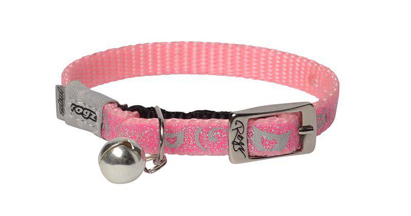 Rogz - sparklecat halsband xs rosa 8mm 16,5-23cm