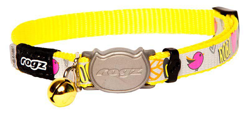 Rogz - reflectocat halsband s gul 11mm 20-31cm