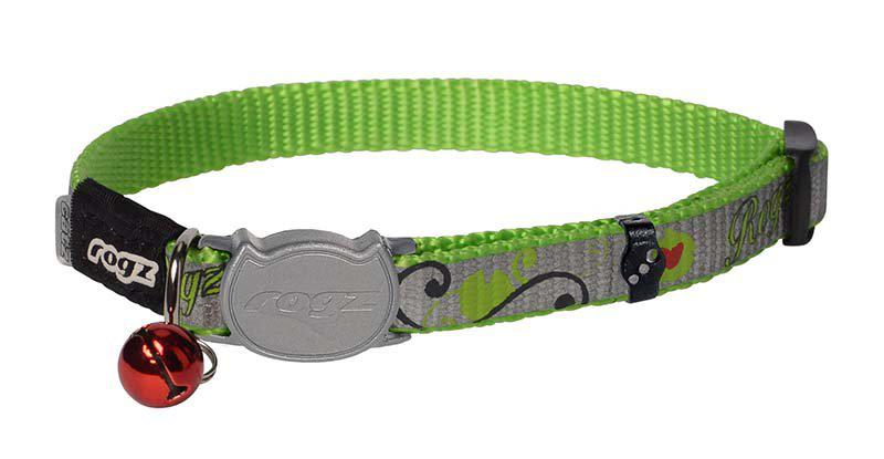 Rogz - reflectocat halsband s lime 11mm 20-31cm