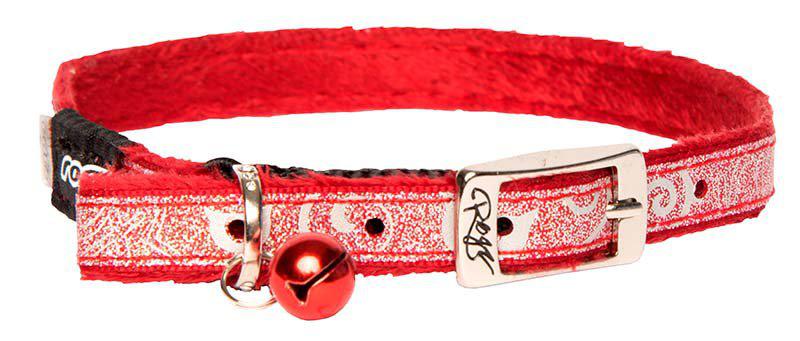 Rogz - sparklecat halsband s röd 11mm 20-31cm