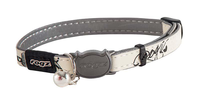 Rogz - glowcat halsband s svart 11mm 20-31cm