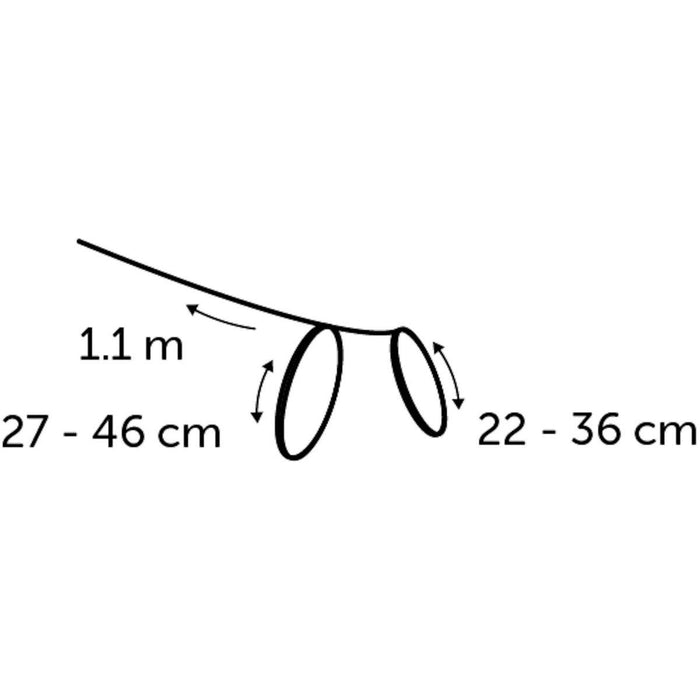 Flamingo - sele med koppel ställbar mörkblå 10mmx110cm