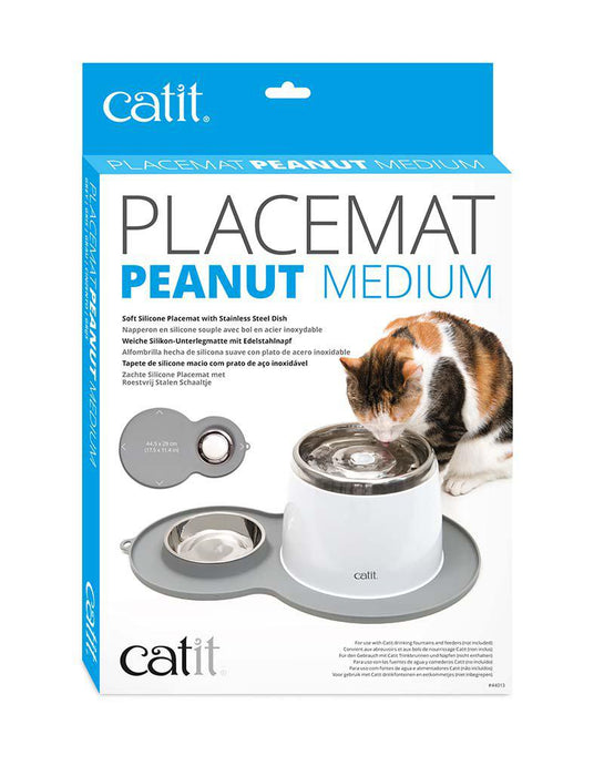 Catit - peanut underlägg grå 46x29x2.5cm