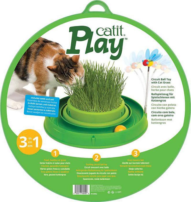 Catit - play´n scratch kattgräs kattlek grön