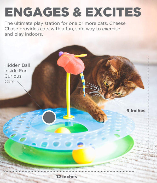 Petstages - kattleksak cheese chase 33cm