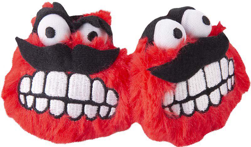 Rogz - plush fluffy grinz 2-pack röd