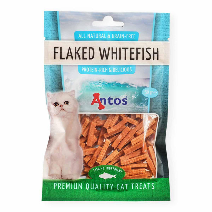 Antos - kattgodis vitfisk stavar 50g