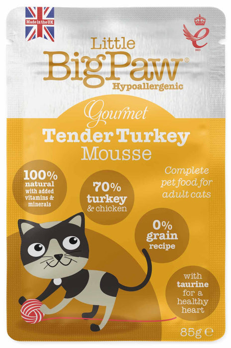 Little Big Paw - lbp pouch gourmet tender turkey mousse 85g