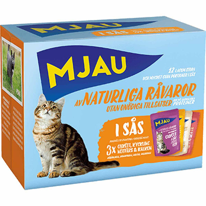 Doggy - mjau pouch multipack köttsmaker i sås 12x85gr