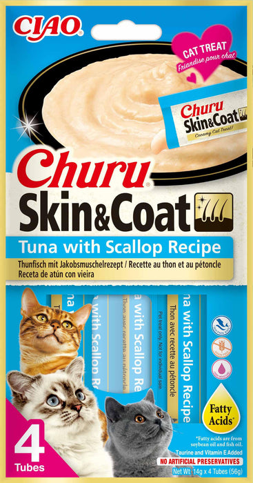 Churu - skin & coat tuna & scallop 4st