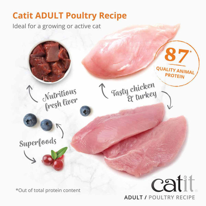 Catit - recipies dry adult chicken&turkey400g