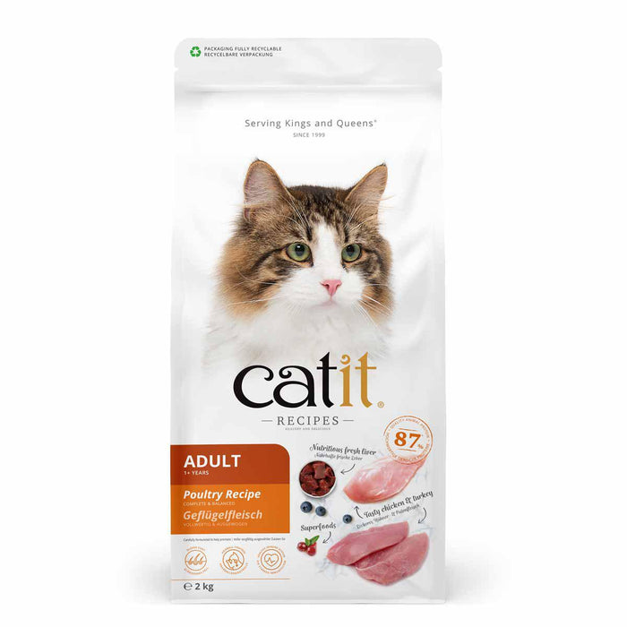 Catit - recipies dry adult chicken&turkey2kg