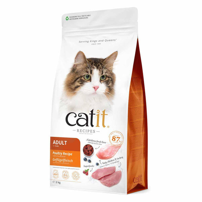 Catit - recipies dry adult chicken&turkey2kg