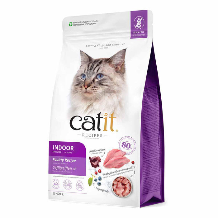 Catit - recipies dry adult indoor cat 400g