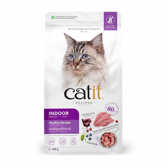 Catit - recipies dry adult indoor cat 400g