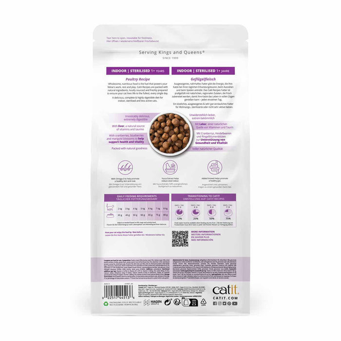 Catit - recipies dry adult indoor cat 400g