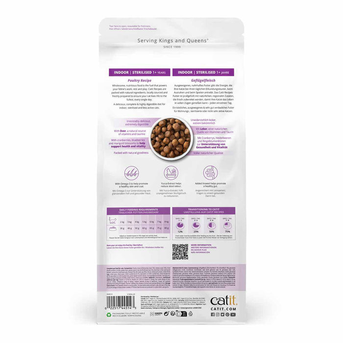 Catit - recipies dry adult indoor cat 2kg