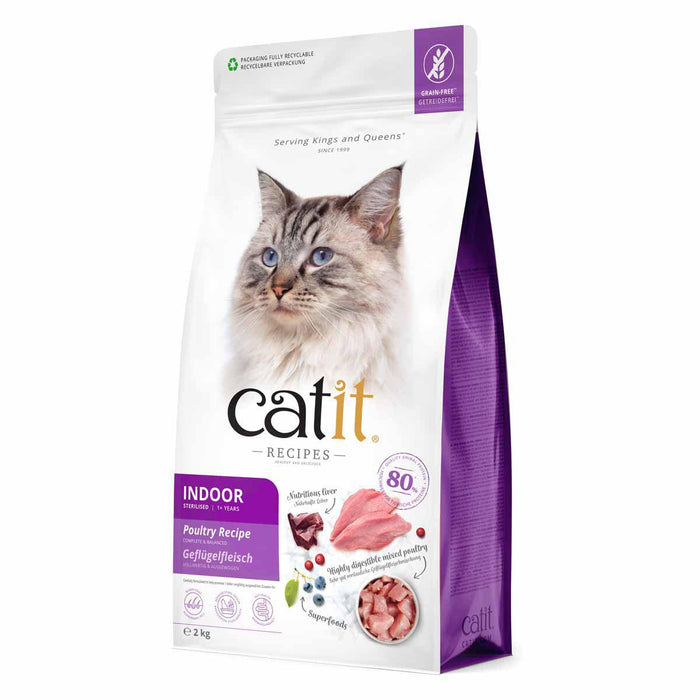 Catit - recipies dry adult indoor cat 2kg