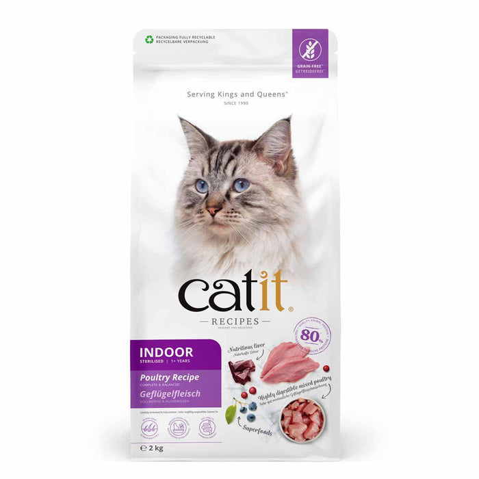 Catit - recipies dry adult indoor cat 2kg