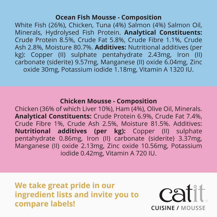 Catit - cuisine mousse tuna & salmon 90g