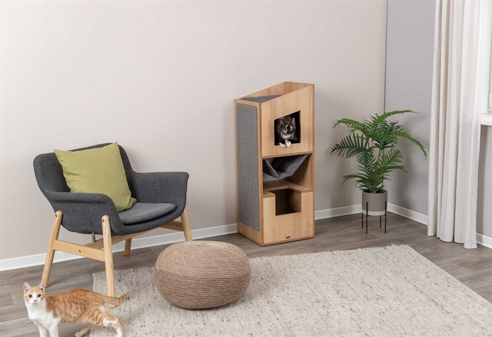 TRIXIE - citystyle cat-tower brun/grå 105cm