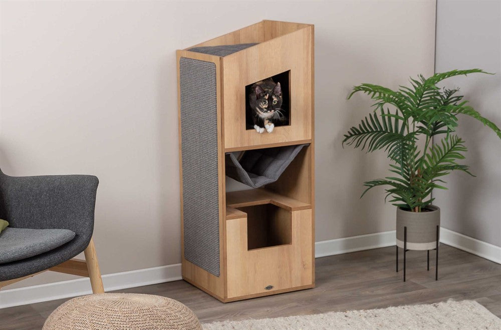 TRIXIE - citystyle cat-tower brun/grå 105cm