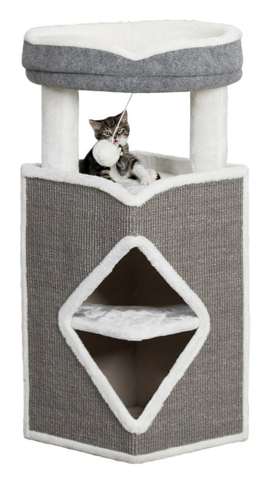 TRIXIE - cat-tower klösmöbel grå/vit 38 x h98 cm