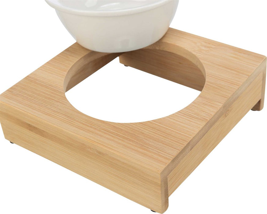 TRIXIE - matbar keramik bambu vit 0.25l ø12cm 15×5×15cm - matbar