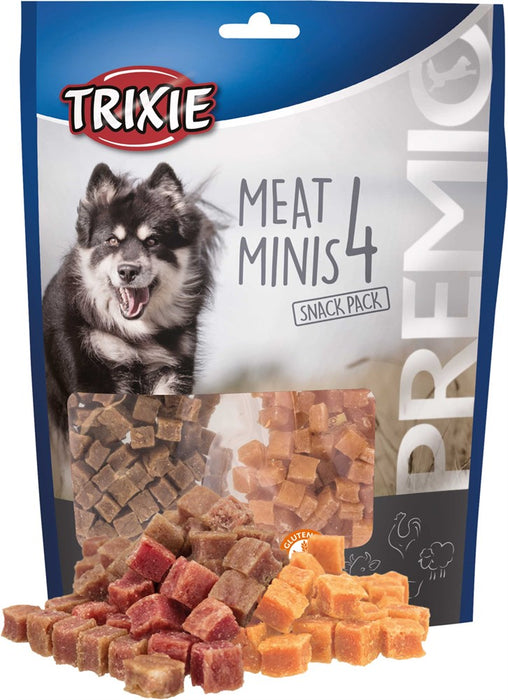 TRIXIE - premio 4 meat minis, kyckling, anka, beef, lamm,4 × 100 g