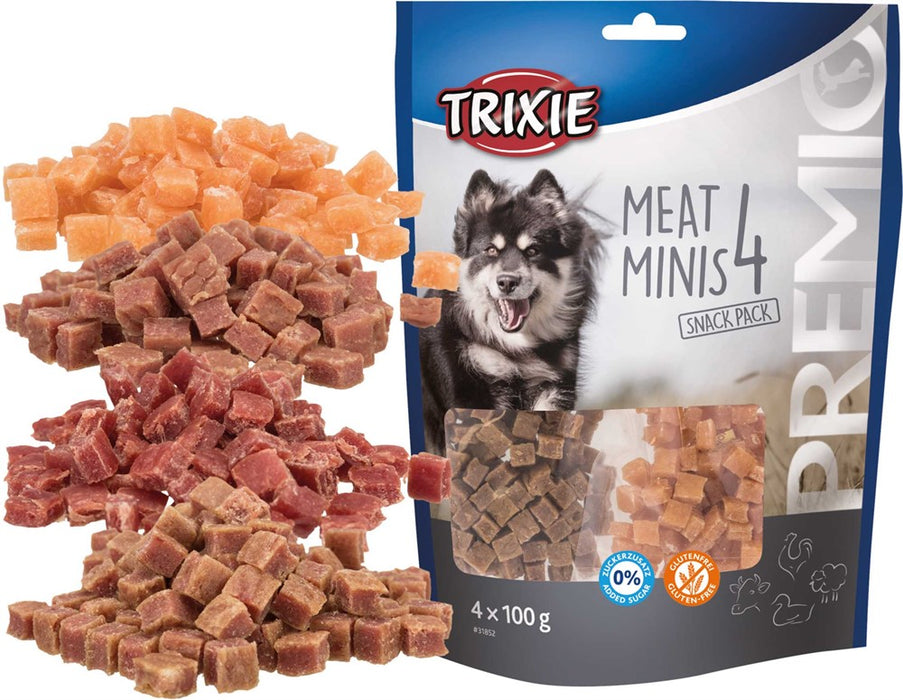 TRIXIE - premio 4 meat minis, kyckling, anka, beef, lamm,4 × 100 g