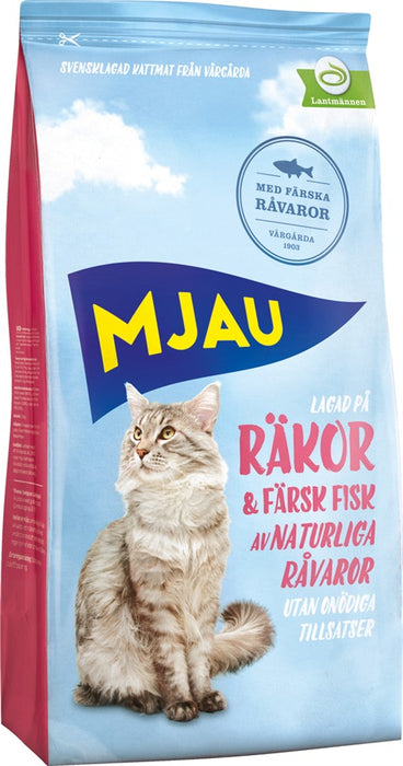 Mjau - räka torrfoder 3,5kg